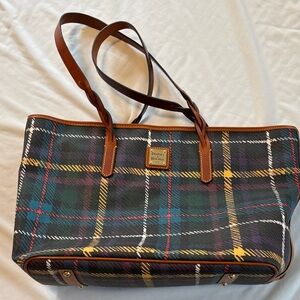 Dooney & Bourke Multicolor Plaid Tote Used excellent condition